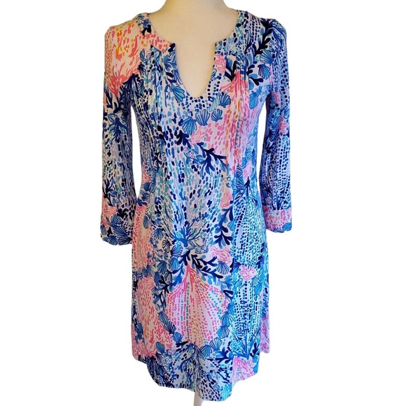 SOLD Lilly Pulitzer Beverlynn Dress Women Small Runs Big UPF 50 Sway With Me 3/4 - Picture 2 of 11